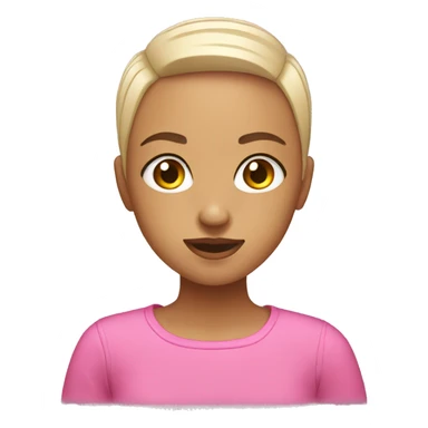 Pink buzzcut girl  sticker