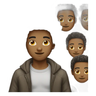 young afro american guy sticker