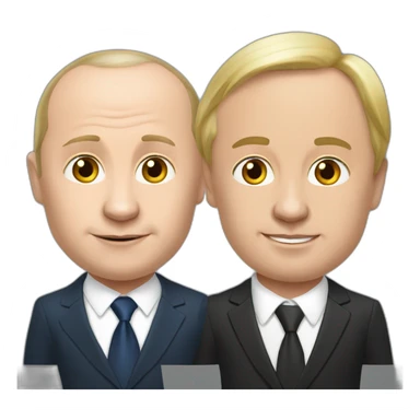 Putin and lukahenko sticker