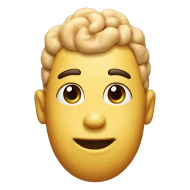 Peanut head with a big forehead sticker