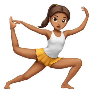 Girl doing split sticker