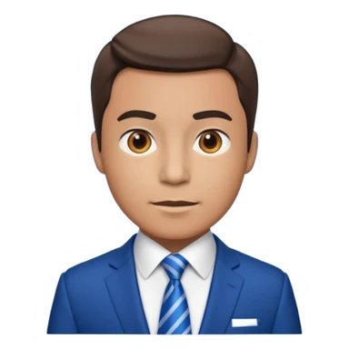 tv news moderator in blue suit sticker