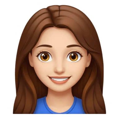 woman Brown eyes and pretty smile on her face. sticker