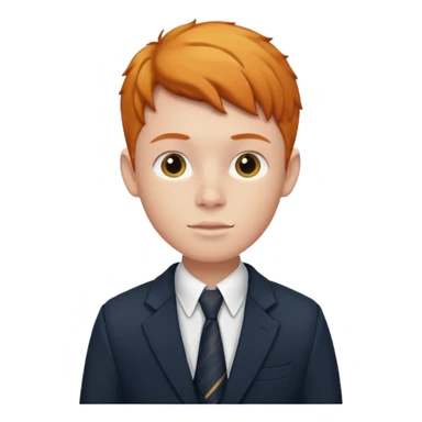 ginger private school boy student sticker