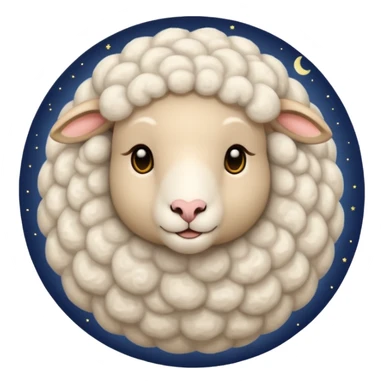Moon Luna sheep sticker