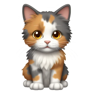 Fluffy diluted calico  sticker
