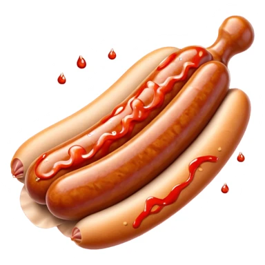 A sausage that squirts sauce from top sticker