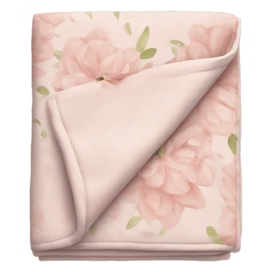 Blush pink floral folded blanket sticker