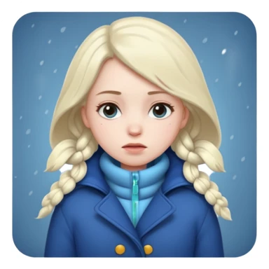 very cold girl sticker