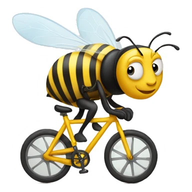 Bee riding a bike sticker