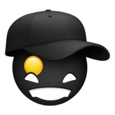 smiley face in a black cap sticker
