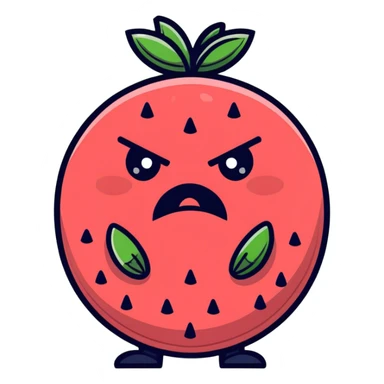 Angry watermelon  sticker