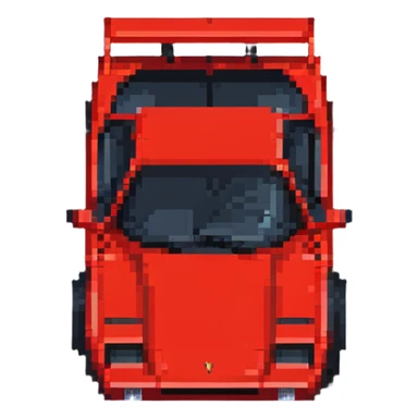 red Ferrari Testarossa sticker