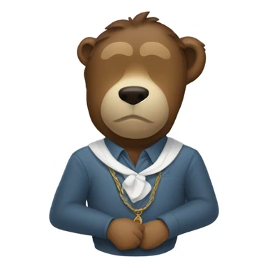 Oso con moño sticker