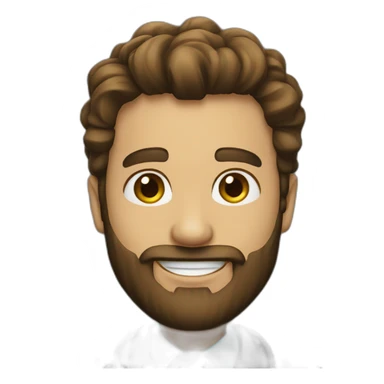 doctor brown beard smiles short sticker