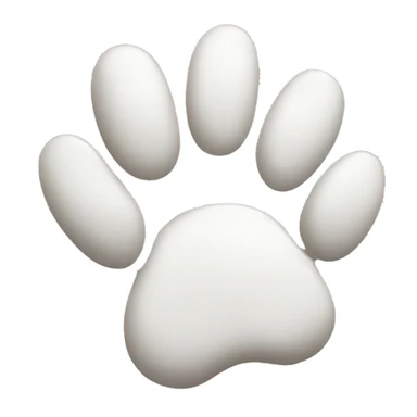 White cat paw squishing sticker