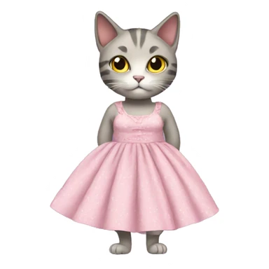 Cat wearing a dress sticker
