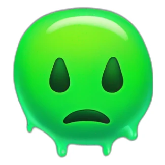 neon green blob sticker