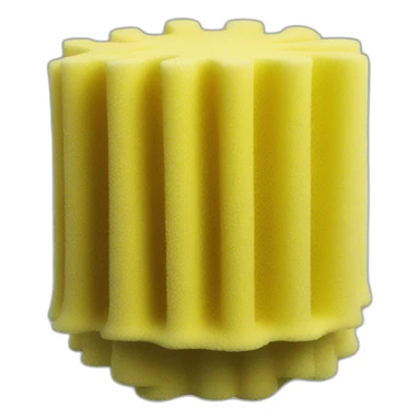 Yellow sponge filter sticker