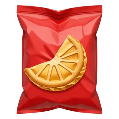 Red snack bag sticker