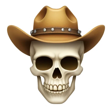 Skull with cowboy hat  sticker