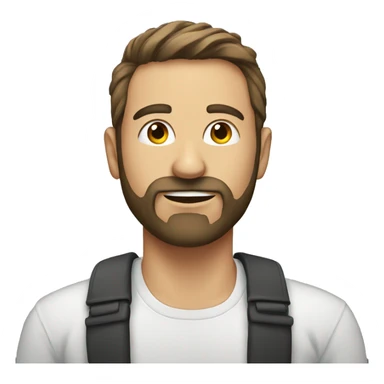 male portrait with beard indoors sticker