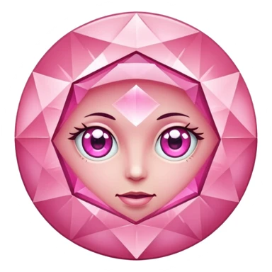 pink diamond with eyes but no face and beautiful sticker