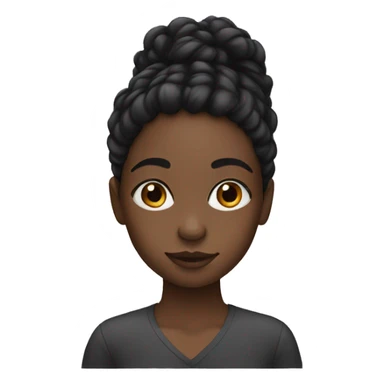 Black girl drawing  sticker