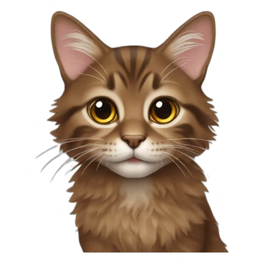 Tiny brown maincoon cat sticker