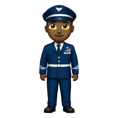 Airman wearing Air Force Dress Blues sticker
