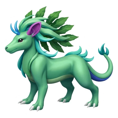 Suicune-Meganium-fusion (full body) sticker
