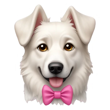 Swiss Shepherd dog gute pink bow sticker
