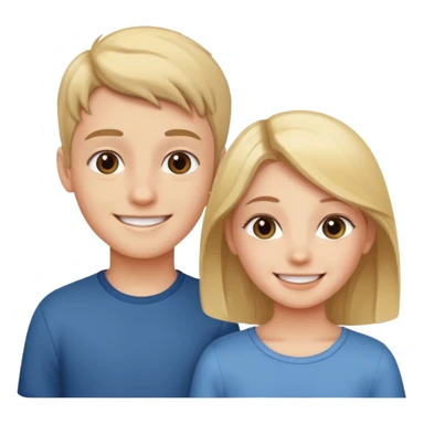 a girl and the boy behind her sticker