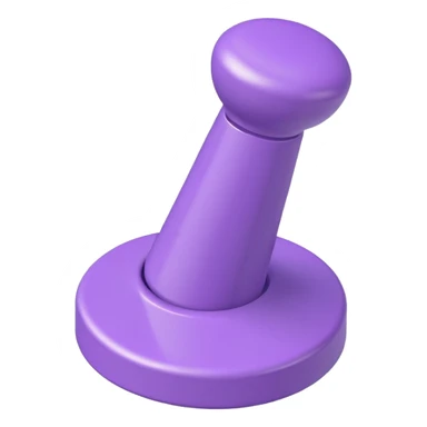 a classic push pin in 3D lilac style sticker