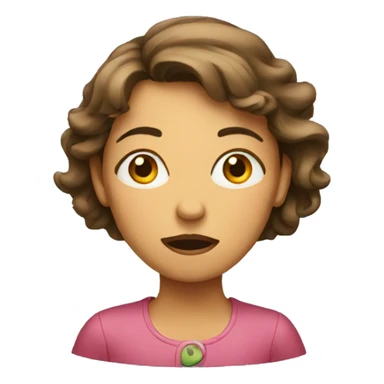 Confused woman sticker