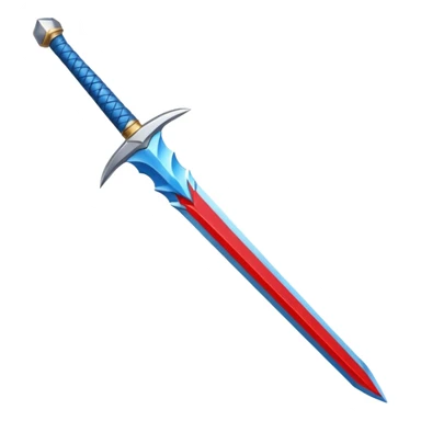 red Piercer — white blade + azure grip, Royal Sword. sticker