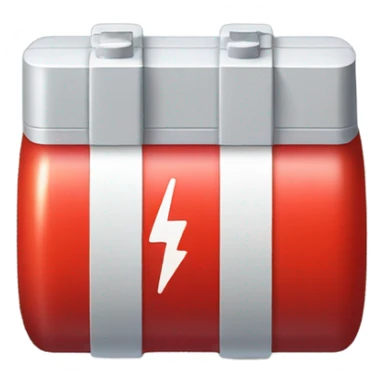 Red battery  sticker