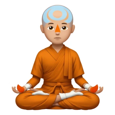 monk meditating sticker