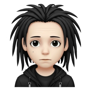 emo boy with dreads sticker
