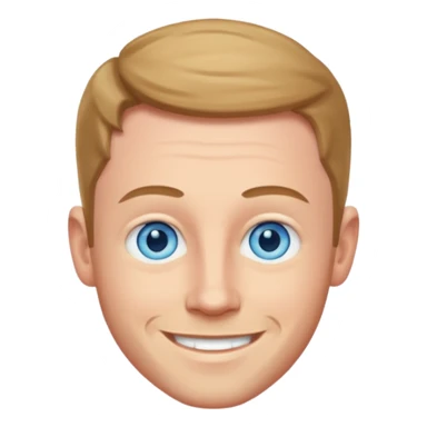 Dave Farrell with blue eyes sticker