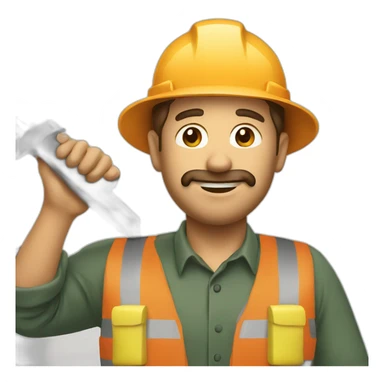 An forestry engineer with a vertex sticker