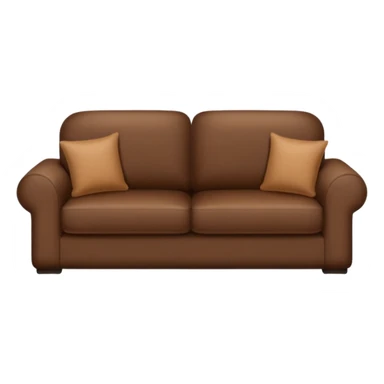 brown Aesthetic Couch Modern sofa sticker