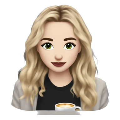Sabrina Carpenter drinks coffee sticker