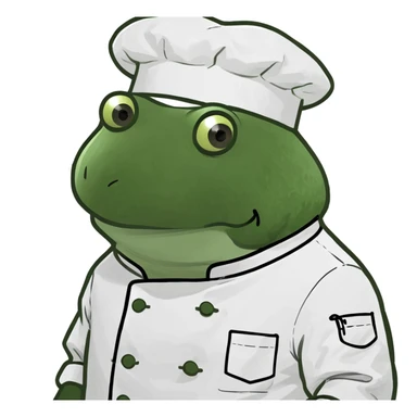 bufo in a chef coat sticker