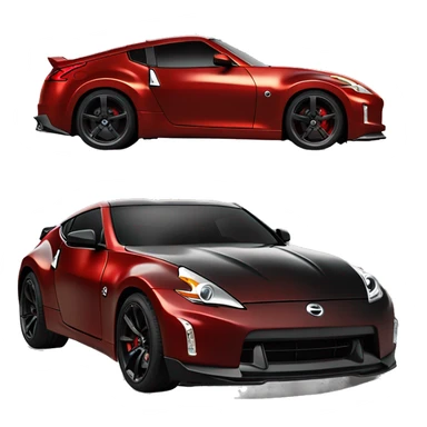 Red 370z black hood sticker
