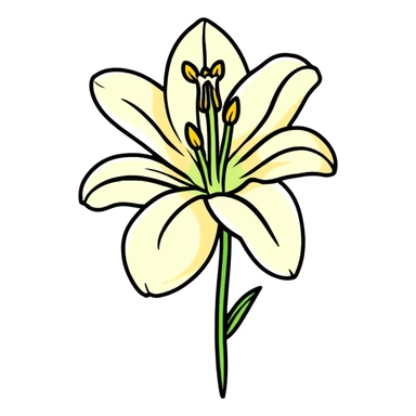 lily flower sticker