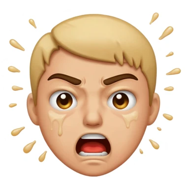 Throwing spit in someone's face sticker