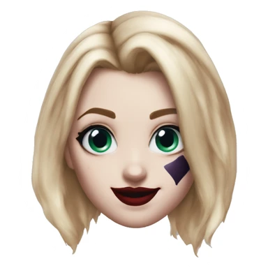 Harley quinn face sticker