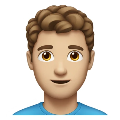 man with brown hair and blue eyes standing on a beach  sticker