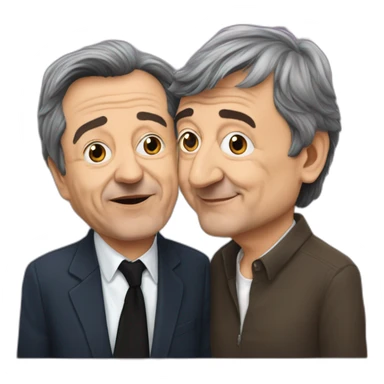 Jean luc mélanchon kiss Eric zemmour sticker